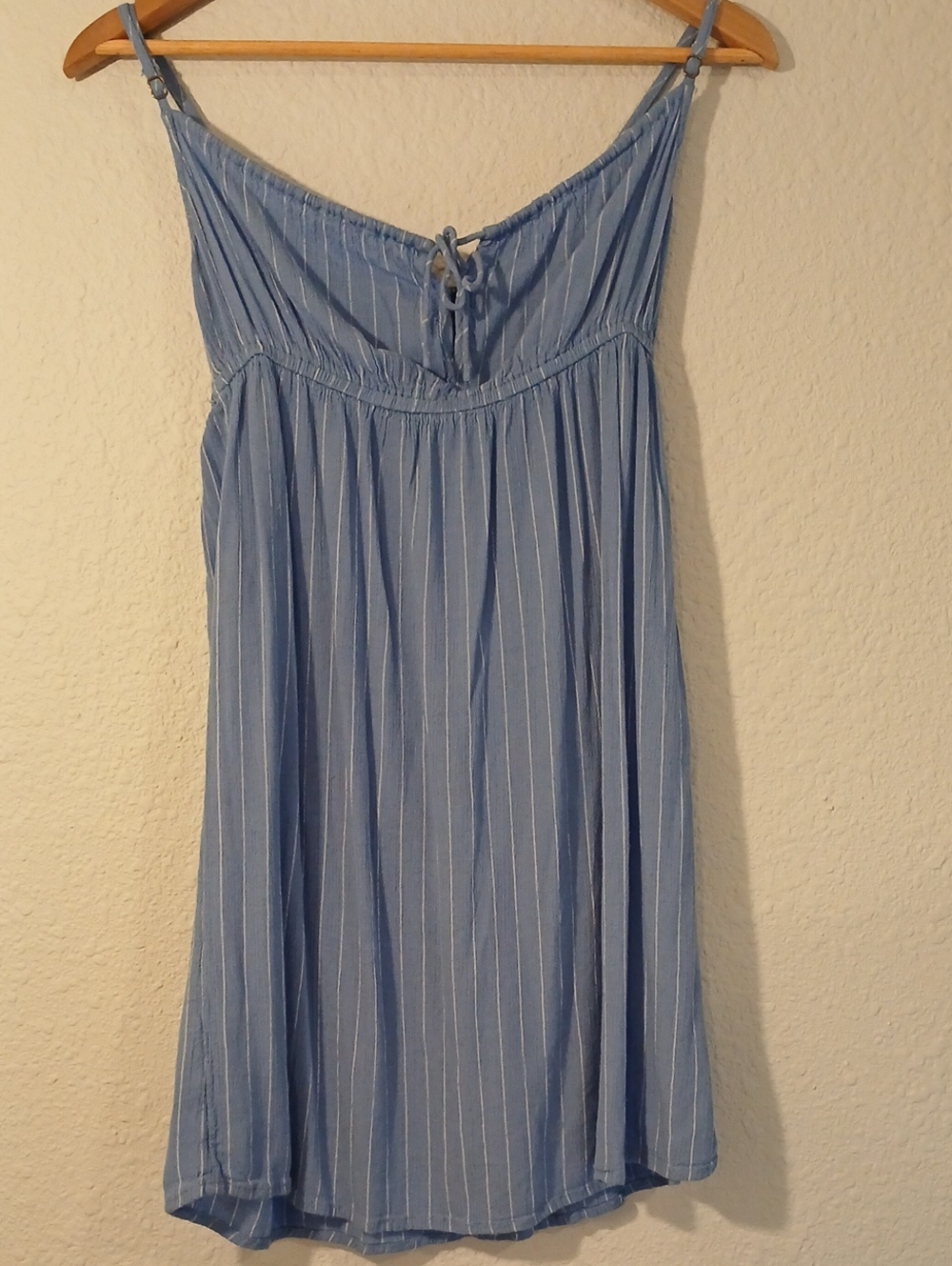 Billabong Light Blue Strappy Tie-Front Chemise